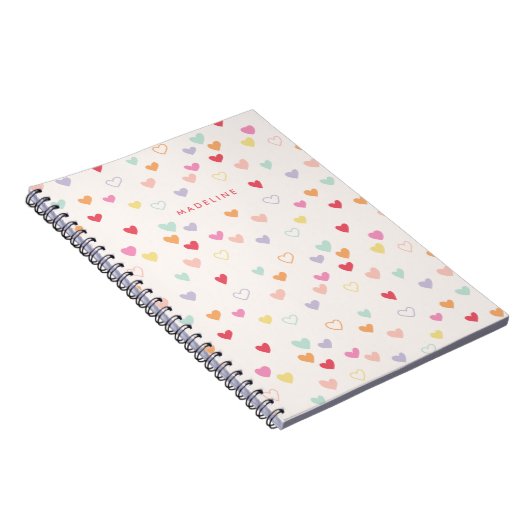 Journal Little Hearts - fraise (Côté Droit)