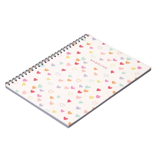 Journal Little Hearts - fraise (Côté gauche)