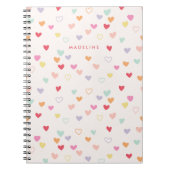 Journal Little Hearts - fraise (Devant)