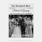 Journal mariage Fun Black & White Photo Welcome (Recto)