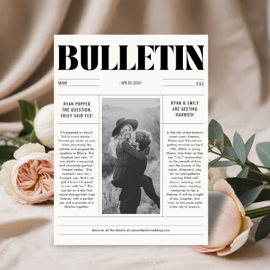 Journal Mariage moderne Enregistrer le Carte photo