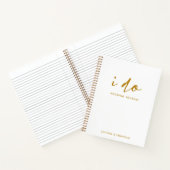Journal mariage | Or et blanc minimaliste moderne (Intérieur)