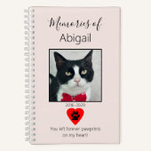 Journal Mémorial Chat Rose Pâle (Recto)