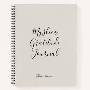 Journal minimaliste musulman de Gratitude moderne 