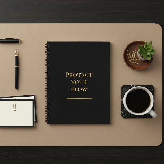 Journal minimaliste noir et or