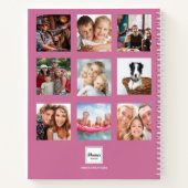 Journal moderne monogramme collage photo rose (Dos)