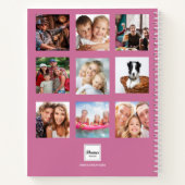 Journal moderne monogramme en collage photo rose (Dos)