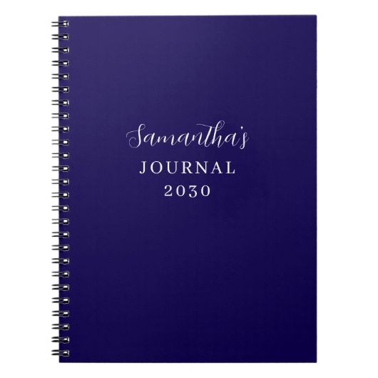 Journal moderne personnalisé bleu (Devant)
