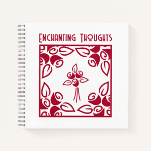 Journal Motif Red Roses "Enchanter les pensées"