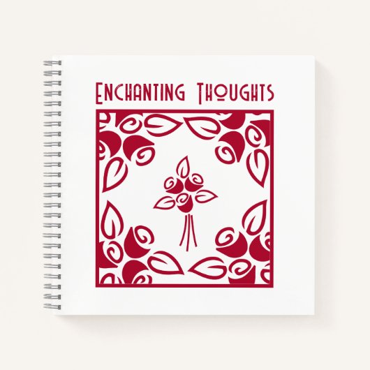 Journal Motif Red Roses "Enchanter les pensées" (Devant)