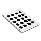 Journal noir chic de carnet de points de traçages (Côté Droit)