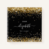 Journal noir confetti nom script (Devant)