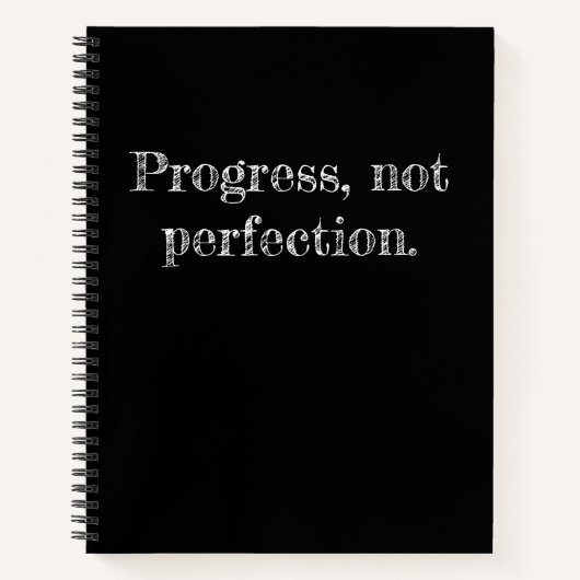 Journal noir de devis de progression Inspirational (Devant)