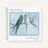 Journal Note Birds Budgies Sketch book write diary Notitieboek (Voorkant)
