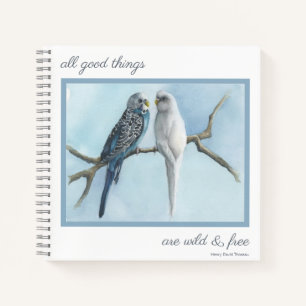 Journal Note Birds Budgies Sketch book write diary Notitieboek