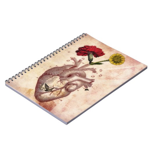 Journal, notebook, spiral, anatomie 2, hart notitieboek (Linkerzijde)