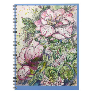 Journal/Notitieboek-"Peonies & Dogwood" Notitieboek