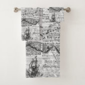 Journal Ocean Map noir blanc Vintage (En situation)