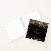 Journal or noir paillettes dorées nom écriture (Intérieur)