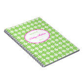 Journal oval rose-chaud motif vert (Côté Droit)