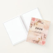 Journal Pampas herbe fleurons or rose nom 2023 (Intérieur)