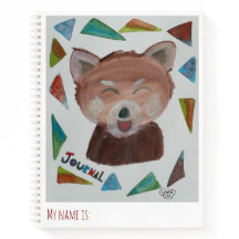Journal Panda Roux Mignon
