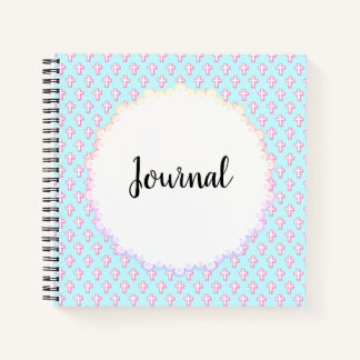 Journal Pastel Cross Pattern Devotional Notitieboe Notitieboek