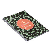 Journal personnalisable avec feuilles verts (Côté Droit)