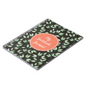 Journal personnalisable avec feuilles verts (Côté gauche)