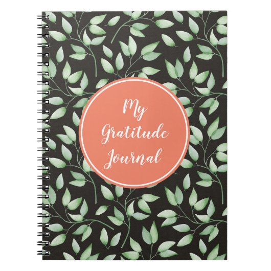 Journal personnalisable avec feuilles verts (Devant)