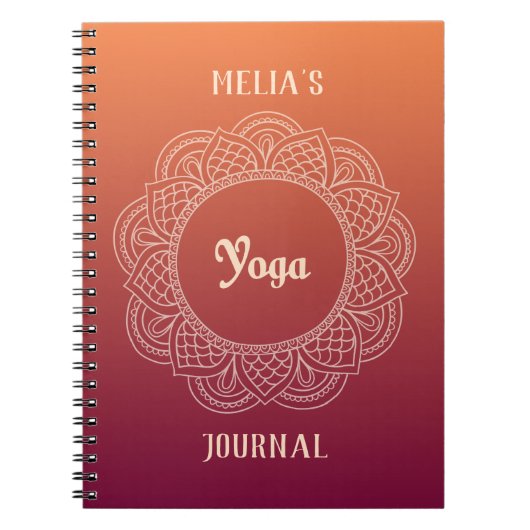 Journal personnalisable de yoga (Devant)