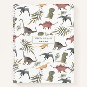Journal personnalisé à motif de dinosaures joyeux