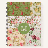 Journal personnalisé à motif patchwork de rose et (Devant)
