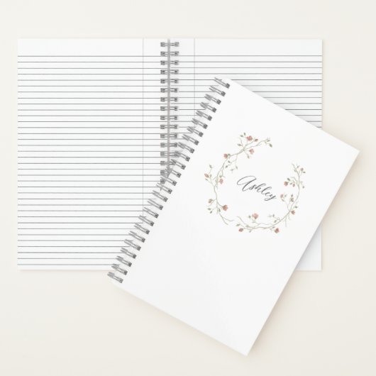 Journal personnalisé - Aquarelle féminine (À l'intérieur)