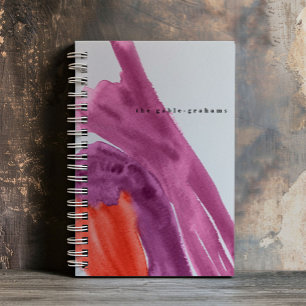 Journal personnalisé aquarelle violette
