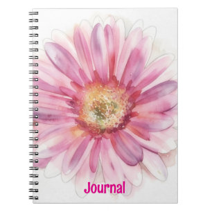 Journal personnalisé avec fleurs d'art de margueri