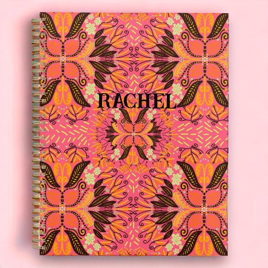 Journal personnalisé Boho rose