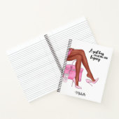 Journal personnalisé, Carnet de fille noire person (Intérieur)