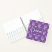 Journal personnalisé de coeur violet (Intérieur)