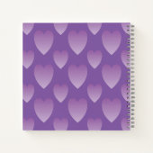 Journal personnalisé de coeur violet (Dos)