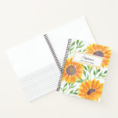 Journal personnalisé de la Gratitude des tournesol (Intérieur)