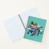 Journal personnalisé de la tortue marine aquarelle (Intérieur)