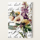 Journal personnalisé de libellule et de fleurs (Verso)