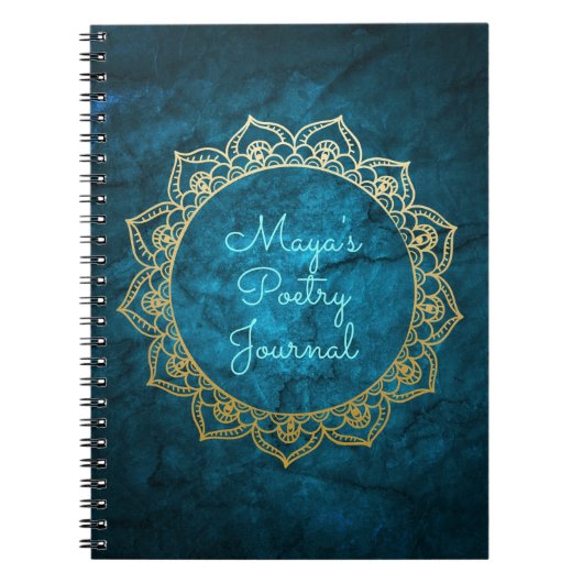 Journal personnalisé de poésie avec le mandala (Devant)