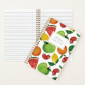 Journal personnalisé des fruits d'aquarelle (À l'intérieur)