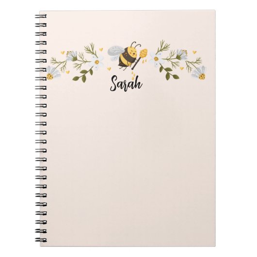 Journal personnalisé du nom de l'abeille (Devant)