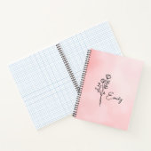 Journal personnalisé Fleur de Naissance, Fleur de (Intérieur)