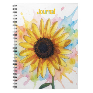 Journal personnalisé Fleur d'éclaboussure de tourn