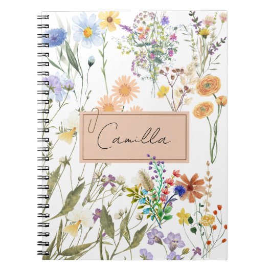 Journal personnalisé fleur sauvage Noteboo Customi (Devant)