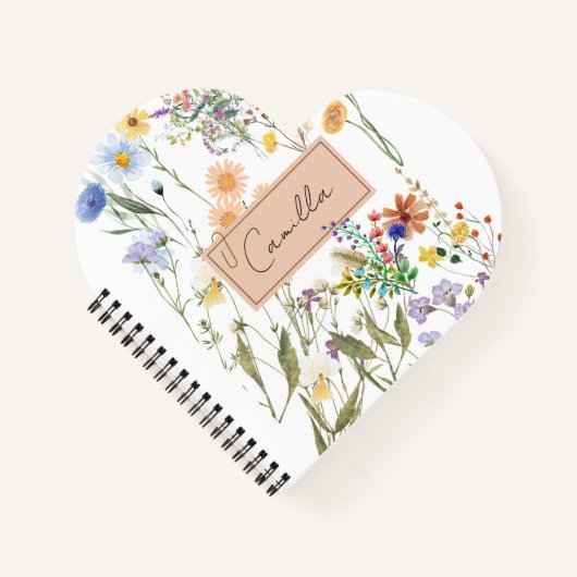 Journal personnalisé fleur sauvage Noteboo Customi (Devant)